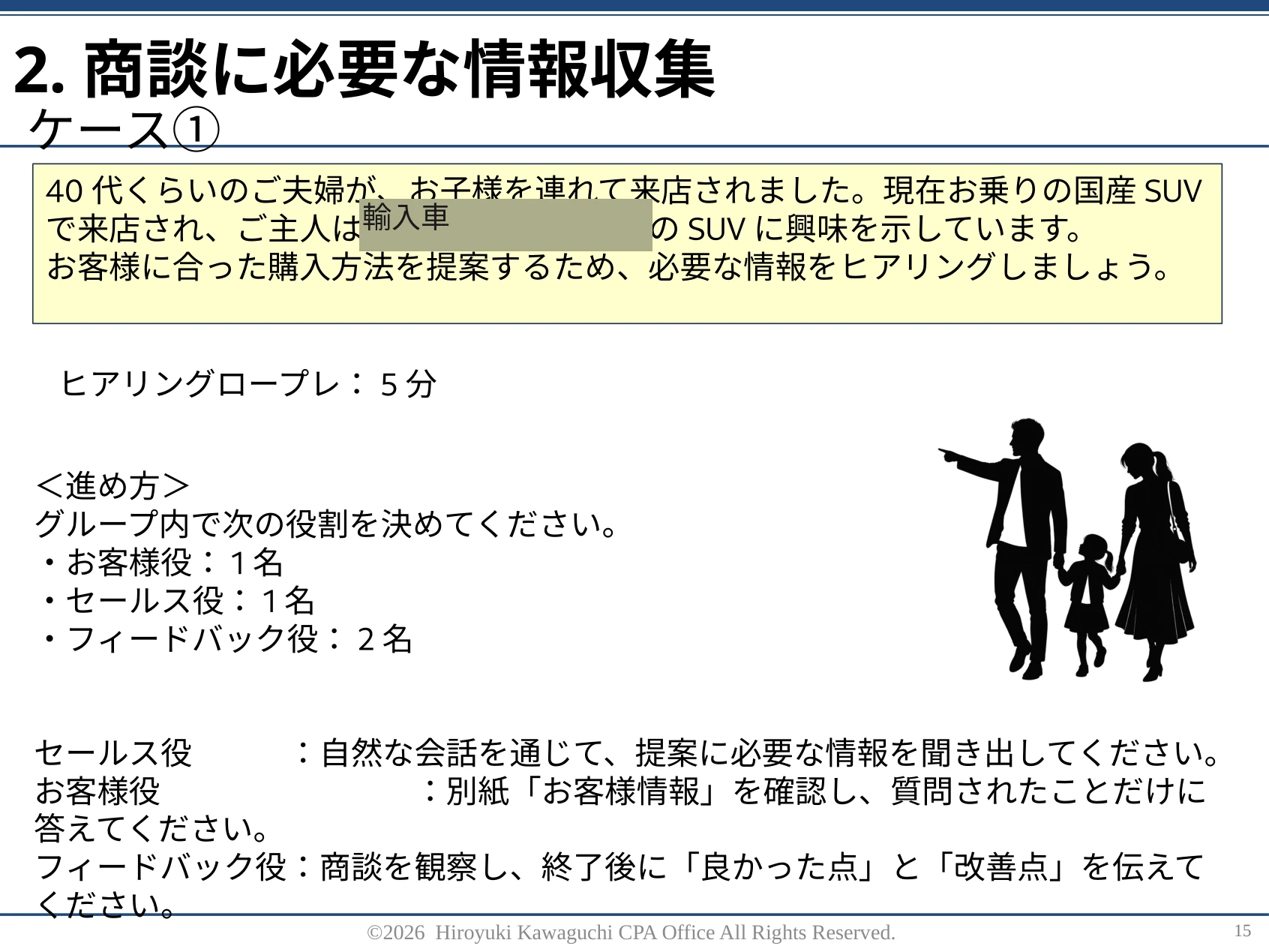 商談ロールプレイ・ヒアリングの進め方