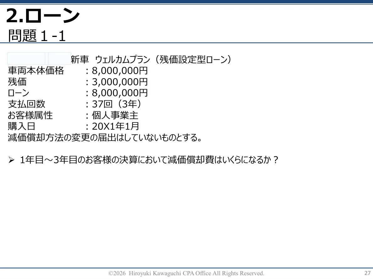 ローン・残価設定型の購入条件